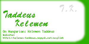 taddeus kelemen business card